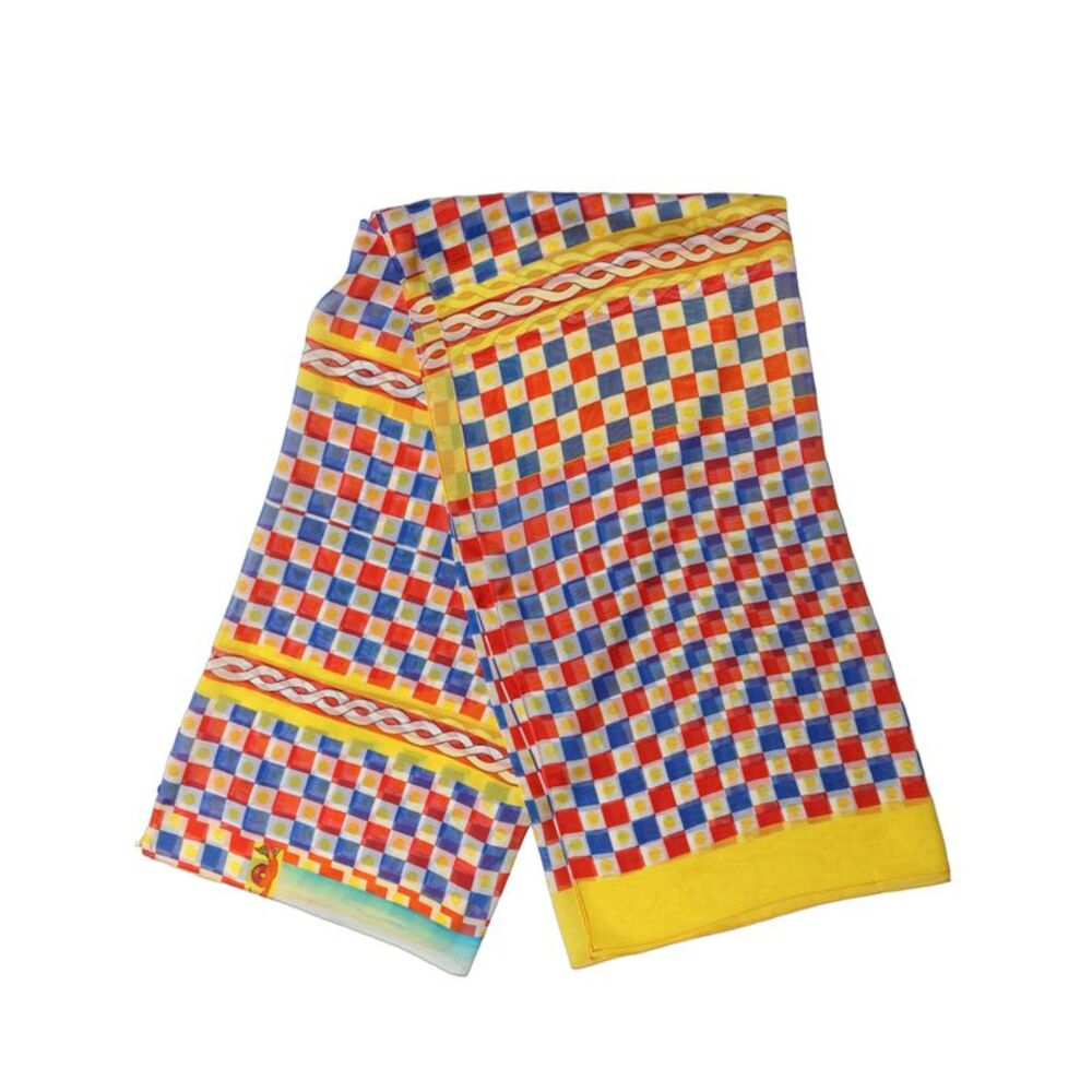 Dolce & Gabbana Multicolor Silk Carretto Foulard Women's Scarf